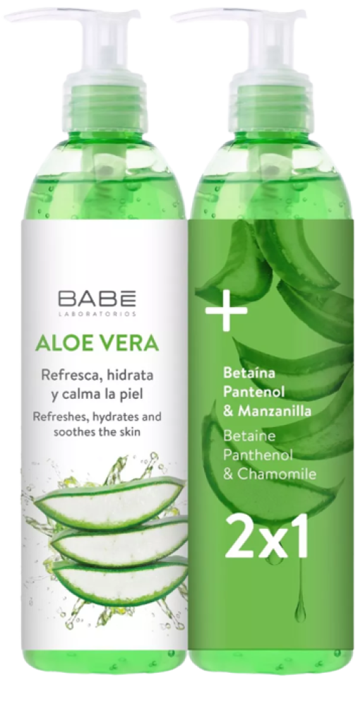 Best Soothing Gel Aloe Vera Hydrating After Sun BABE 300ml 1+1
