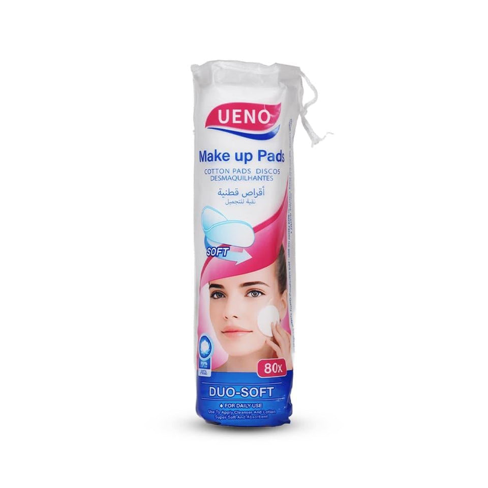 Ueno Pure Beauty Cotton Pads Gentle & Effective for Skincare Routine 80 Pads