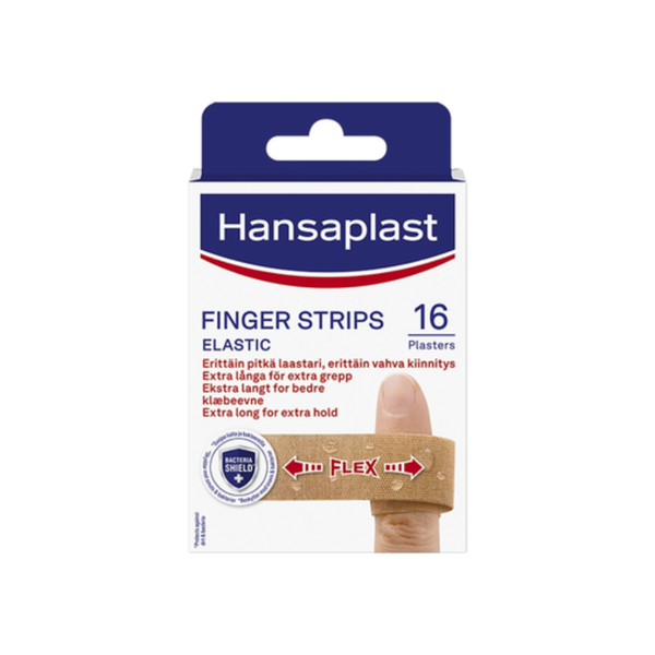 Hansaplast Finger Plasters, Flexible Adhesive Wound Strips, 16 Count