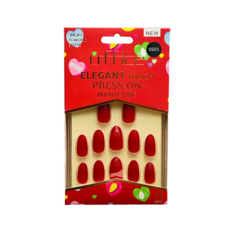 Office SS01 Glitter Adhesive Artificial Nails, 24 Pieces