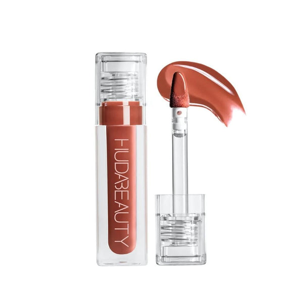 Huda Beauty Faux Filler Lip Gloss, Moisturizing, Non-Sticky, Foxy
