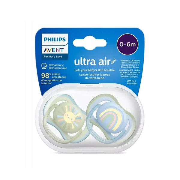 Soother Pacifier Ultra Air Breathable Philips Avent 0-6 Months 2 Pack