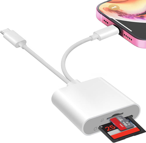 Dual Interface SD Card Reader – USB-C & Lightning