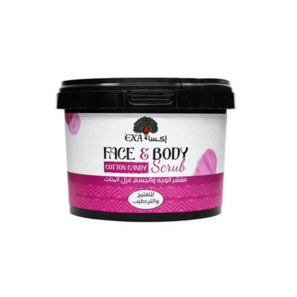 Exa Cotton Candy Face and Body Scrub for Exfoliating Skin Renewal, 400g