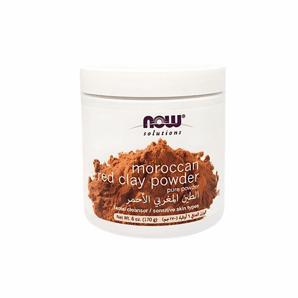 NOW Moroccan Red Clay Powder, 100% Natural, Skin Brightening, 170g