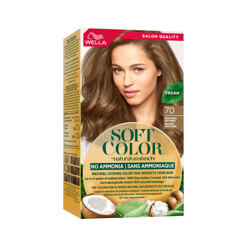 Wella Soft Hair Dye Ammonia-Free Natural Blonde 70 Gray Coverage