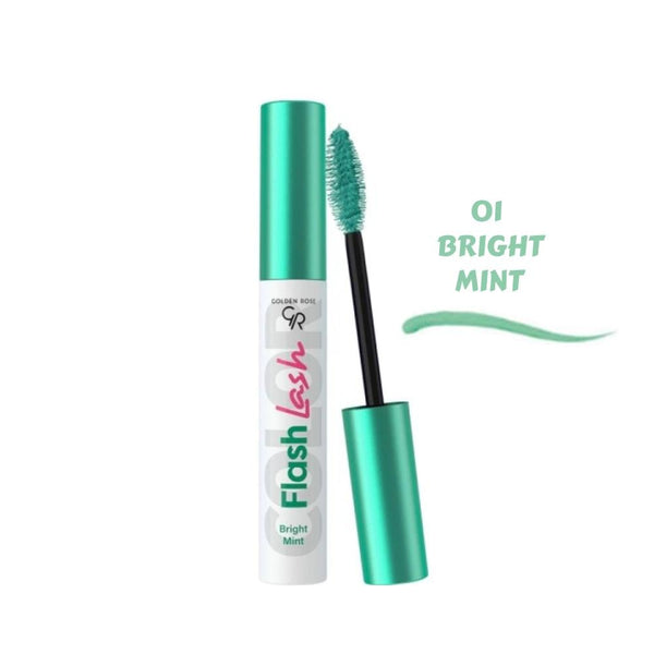 Golden Rose Flash Lash Mascara No. 01 Bright Mint 9ml Waterproof
