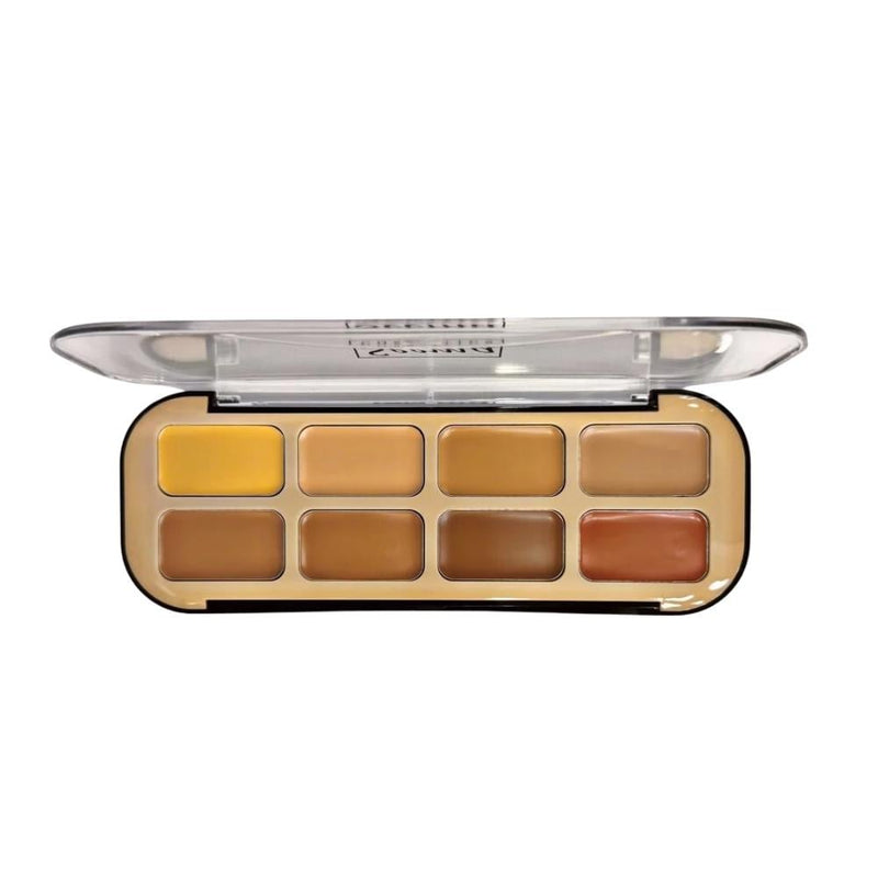 Seema Cosmetics Concealer and Contour Palette, 8 Shades, Full Coverage
