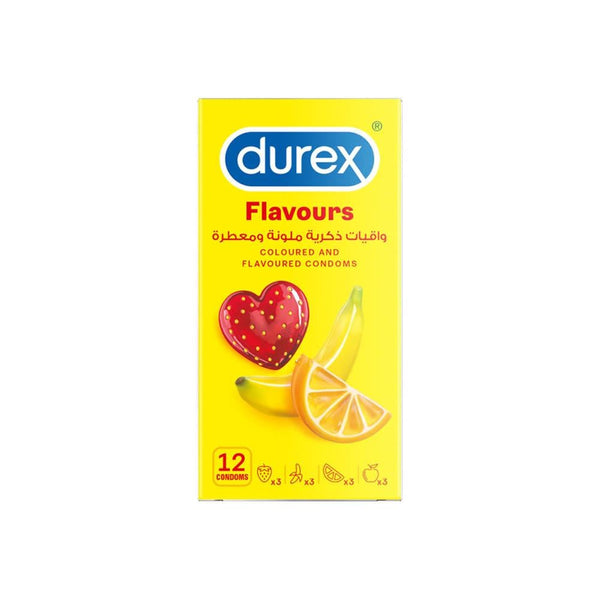 Flavoured Condoms Assorted Colours Fun Variety Pack Durex 12 Count