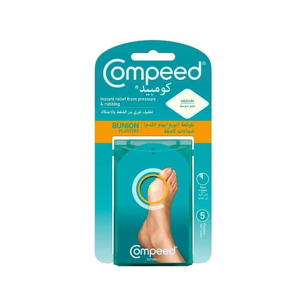 Compeed Bunion Plasters Medium 5 Count Hydrocolloid Adhesive