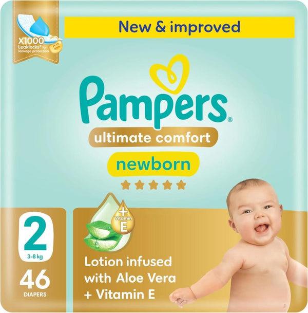 Pampers Active Fit Taped Nappies Ultimate Comfort Size 2 46 Count