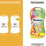 Personna Capri 3 Women's Razor Blades with Vitamin E & Shea Butter 4 blades