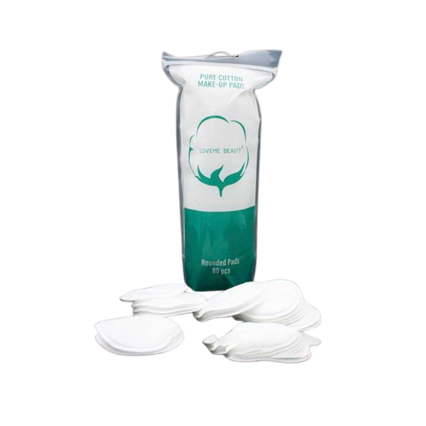 Love Me Beauty 100% Pure Cotton Pads for Facial Cleansing, 80 Count