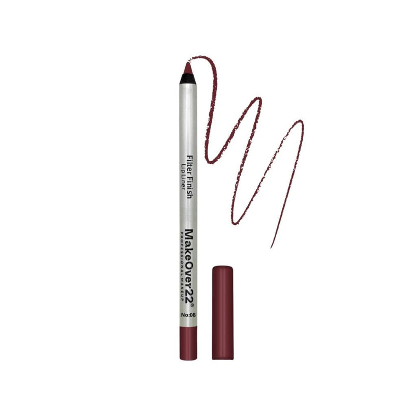 Makeover 22 Waterproof Filter Lip Liner, Matte Finish, Shade 08
