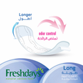 Freshdays Long Daily Pads, Cotton-Soft with Odor Control, 24 Count