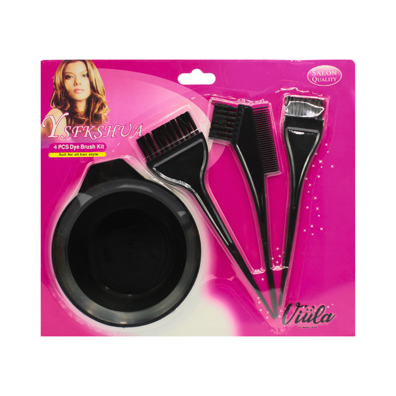 Viola Hair Dye Kit, 4-Piece Application Set, Brush, Bowl, Comb