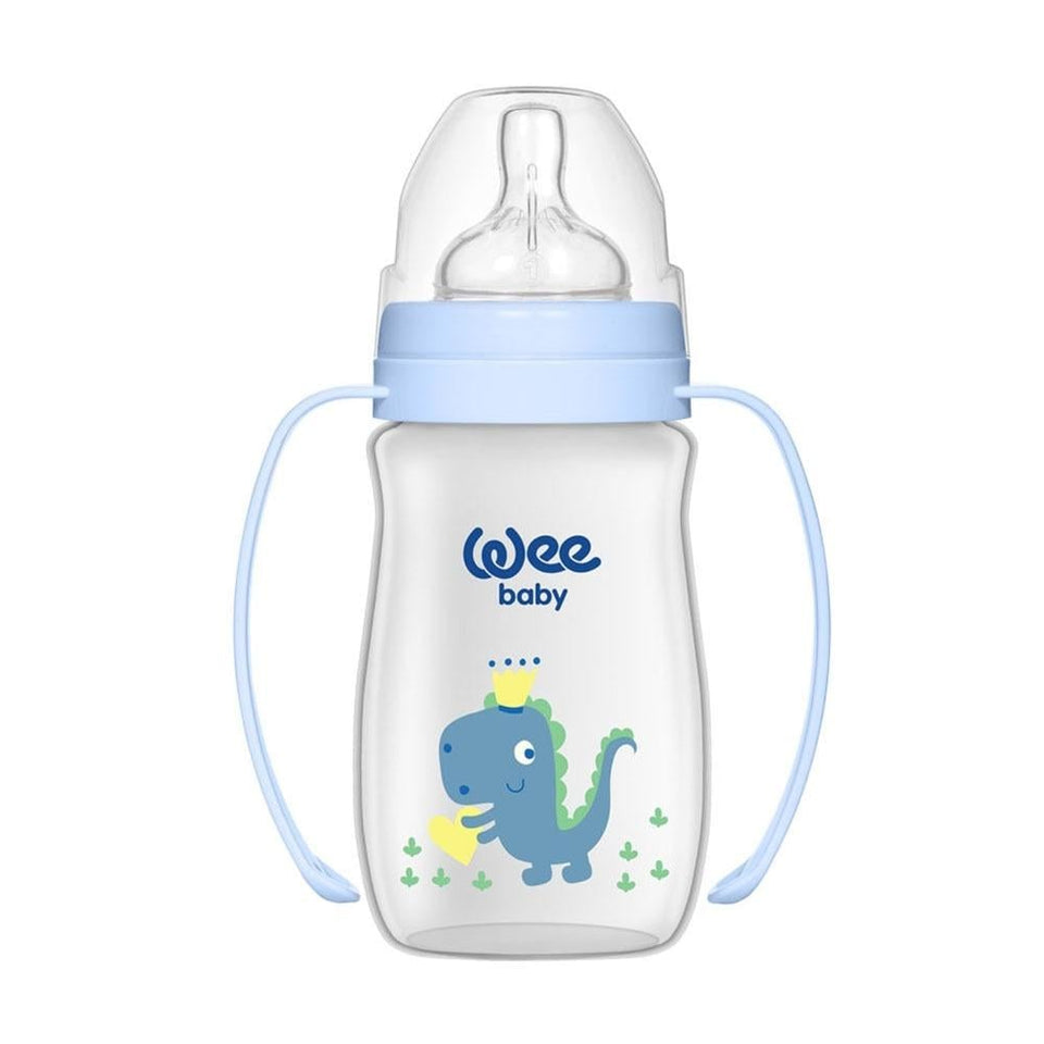 Wee Baby Classic Plus Baby Bottle Wide Neck with Handle for Baby Feeding 250ml