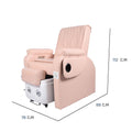 Salon System Massage Chair with Retractable Pedicure Tub - Pink