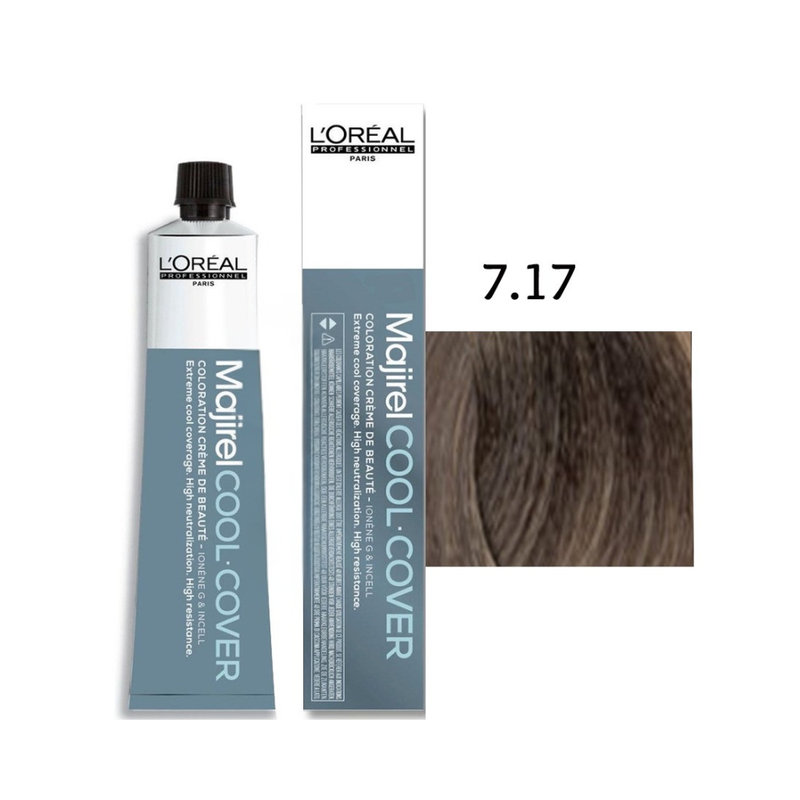 L'Oreal Paris Permanent Hair Dye 7.17 Metallic Ash Blonde 50ml