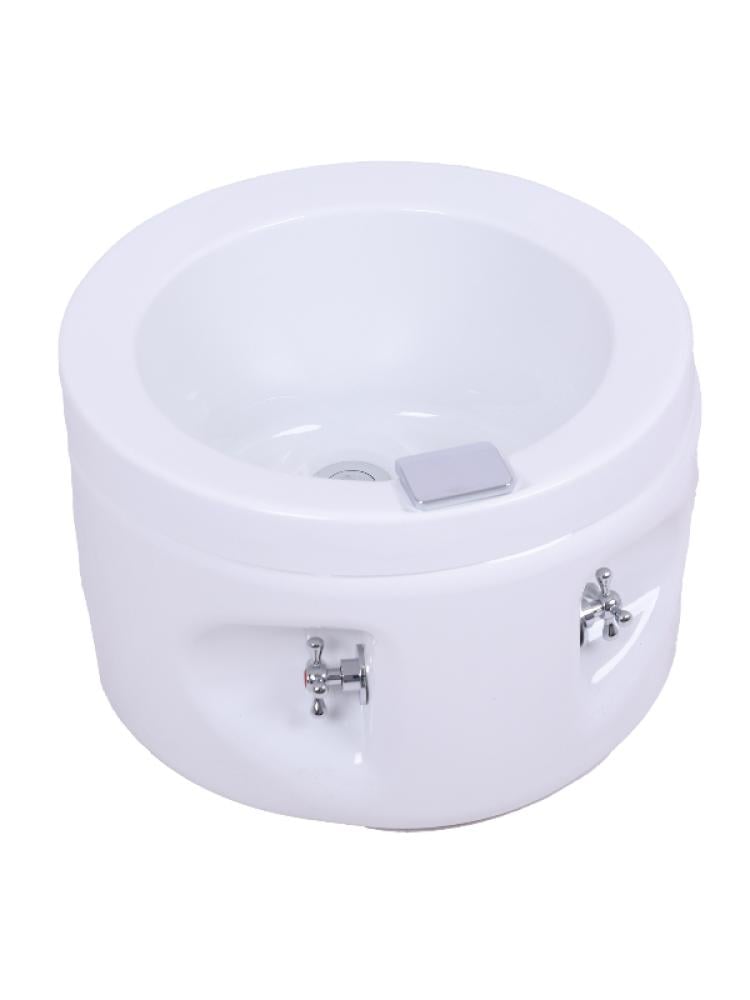 Salon System Pedicure Basin - White Round Design - 50cm