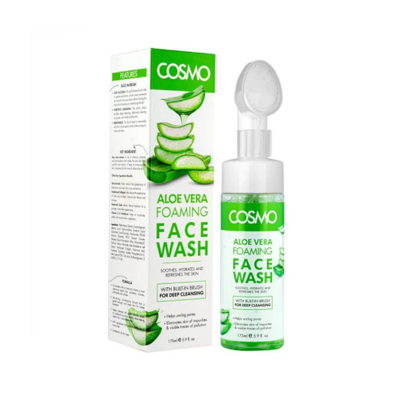 Cosmo Aloe Vera Foaming Facial Wash Sensitive Skin 175ml