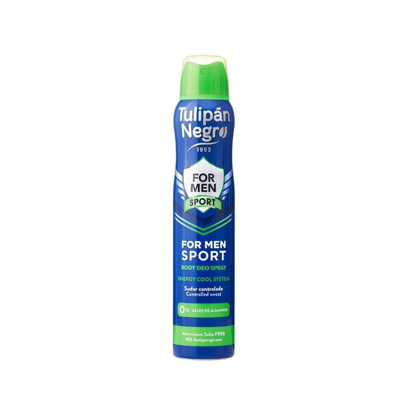Tulipan Negro Men's Sport Deodorant Spray, 48-Hour Protection, 200ml