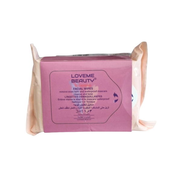 Love Me Beauty Waterproof Makeup Remover Wipes, Gentle Cleansing, 25 Count