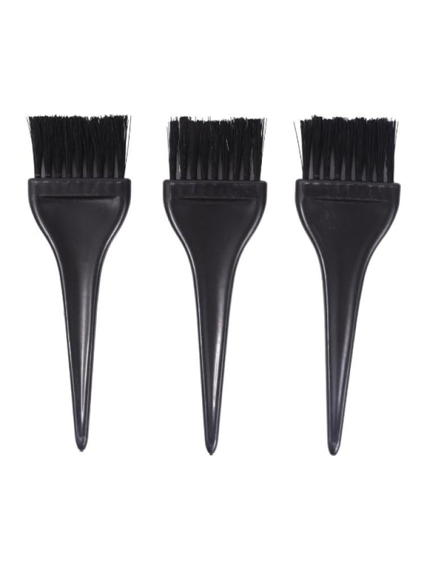 Salon System 3-Piece Wide Hair Dye Brush Set for Even Distribution