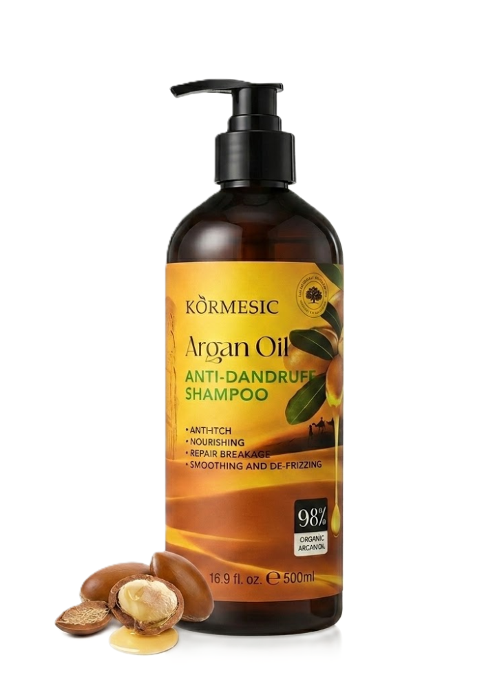 Argan Oil Anti Dandruff Shampoo Hydrating Scalp Care Kormesic 500ml