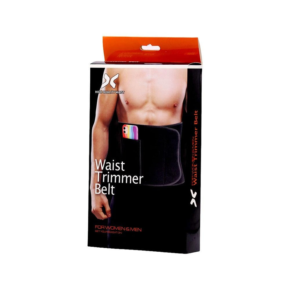Waist Trimmer Belt with Phone Holder for Exercise & Support Adjustable Fit