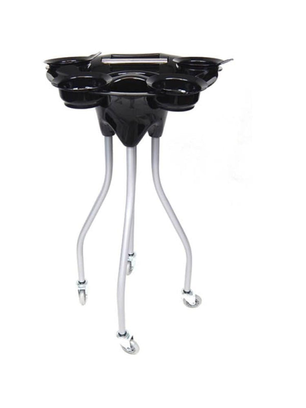 Salon System Quad Dye Tray Holder - ABS Plastic - Black