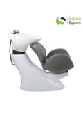 Salon System Sherine Washbasin Chair - White Base Gray Seat