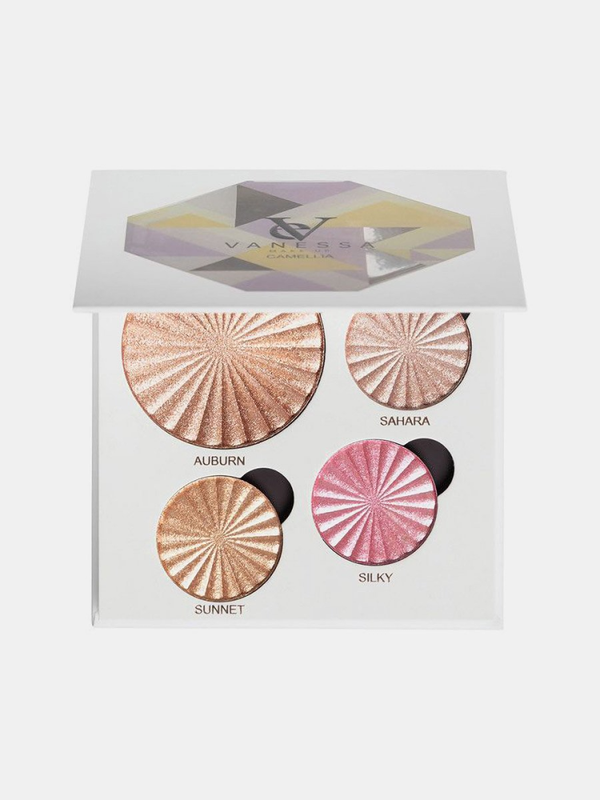 Best Highlighter Palette Camellia Natural Glow Vanessa Makeup