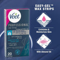 Veet Sensitive Skin Body Hair Removal Wax Strips, 20 Count