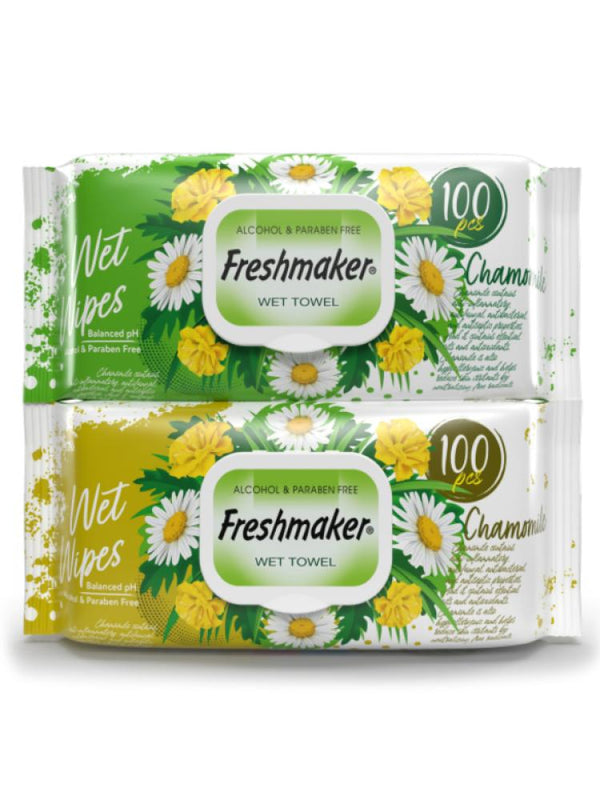 Freshmaker Chamomile Blossom Wet Wipes - 100 Count