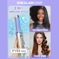Sheglam 2-in-1 Ceramic Hair Styler Straightener and Curler