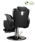 Salon System Black Men's Barber Chair B88087 - Hydraulic, Reclining