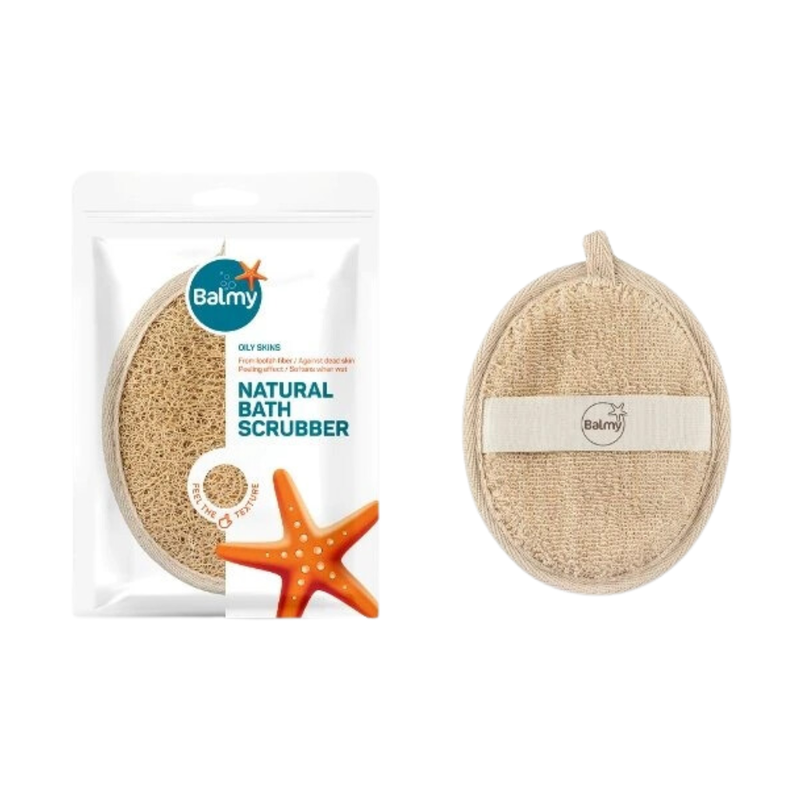 Balmy Bath Round Natural Exfoliating Loofah Sponge