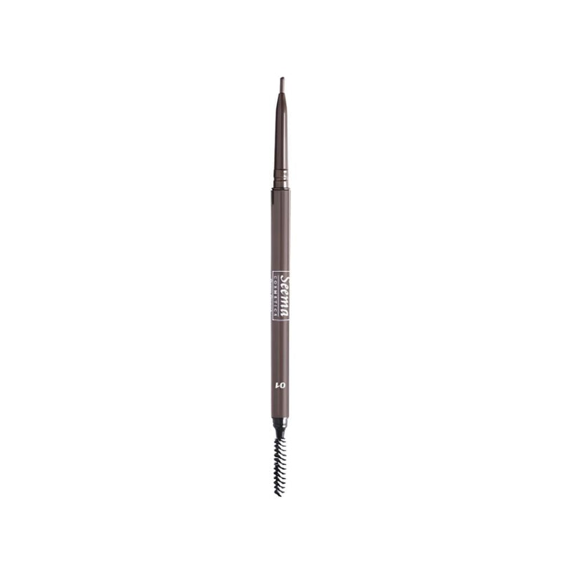 Seema Cosmetics Waterproof Eyebrow Pencil, Medium Brown, Dual-Ended