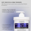 Advanced Clinicals Glycolic & Lactic Acid Body Scrub Cream 10% AHA 454g