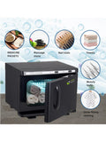 Salon System Automatic Towel Warmer and UV Sterilizer, Black