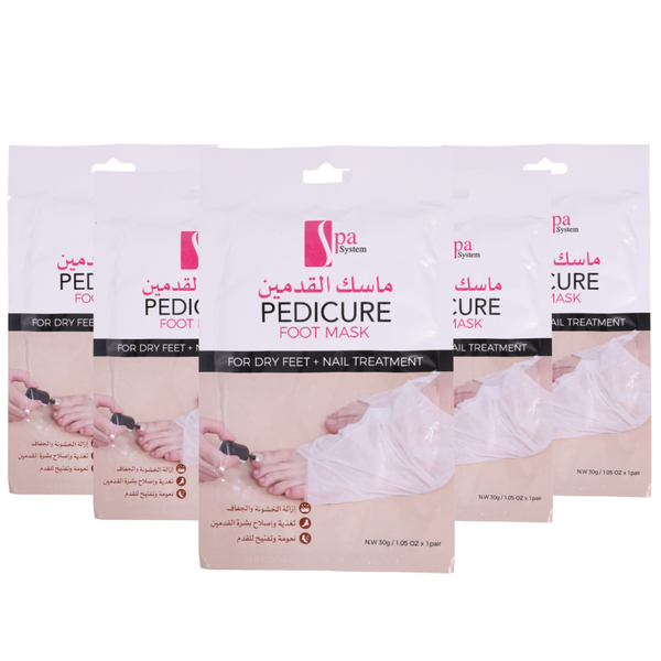 Spa System Foot Brightening and Softening Mask Set - 5 Pairs