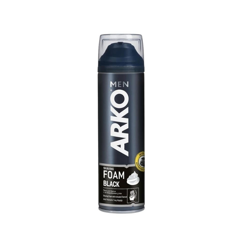 Black Shaving Foam Rich Lather Moisturizing Protection Arko 200ml
