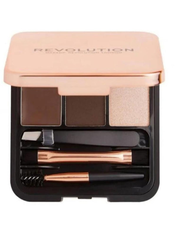 Revolution 3-in-1 Eyebrow Sculpting Kit - Dark Brown