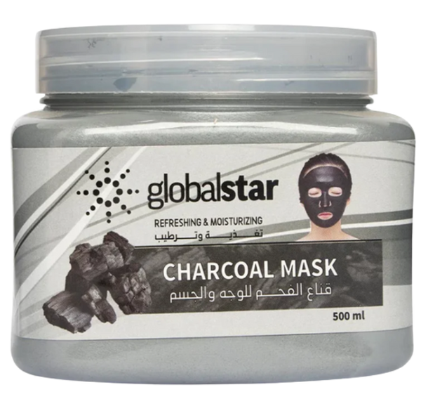 Charcoal Scrub For Face Deep Cleansing Detox Global Star 500ml