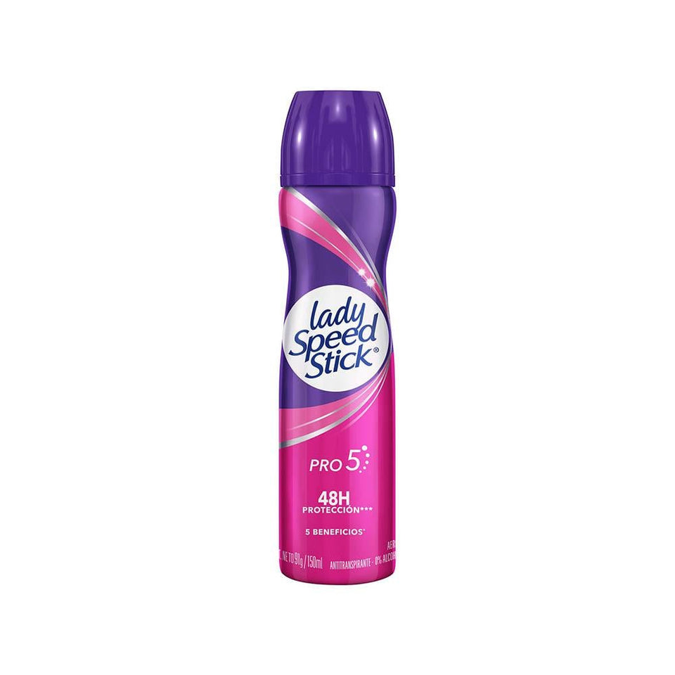 Lady Speed Stick Pro 5 Deodorant Spray Fresh Scent Long-Lasting Protection 150ml