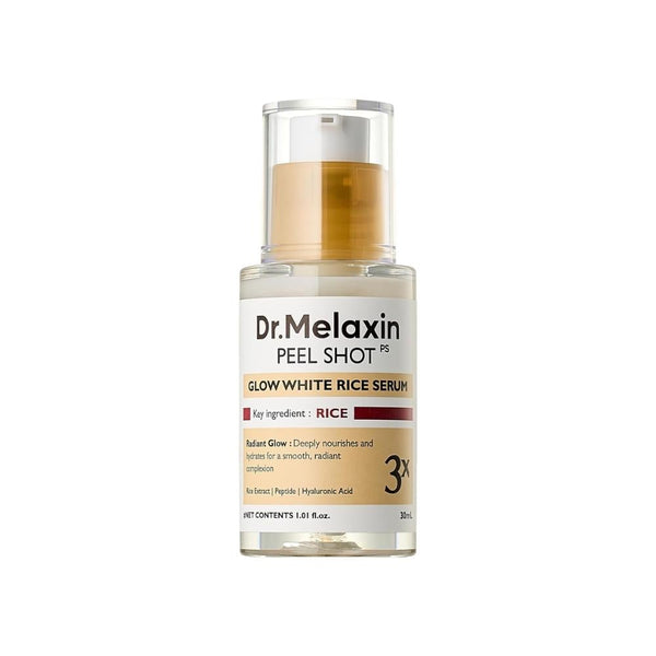 Dr. Melaxin Peel Shot Glow Rice Brightening Serum with Fermented Rice, Peptides, Hyaluronic Acid 30ml