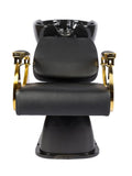 Salon System Gold Sided Hair Wash Chair Model B6631 | Black