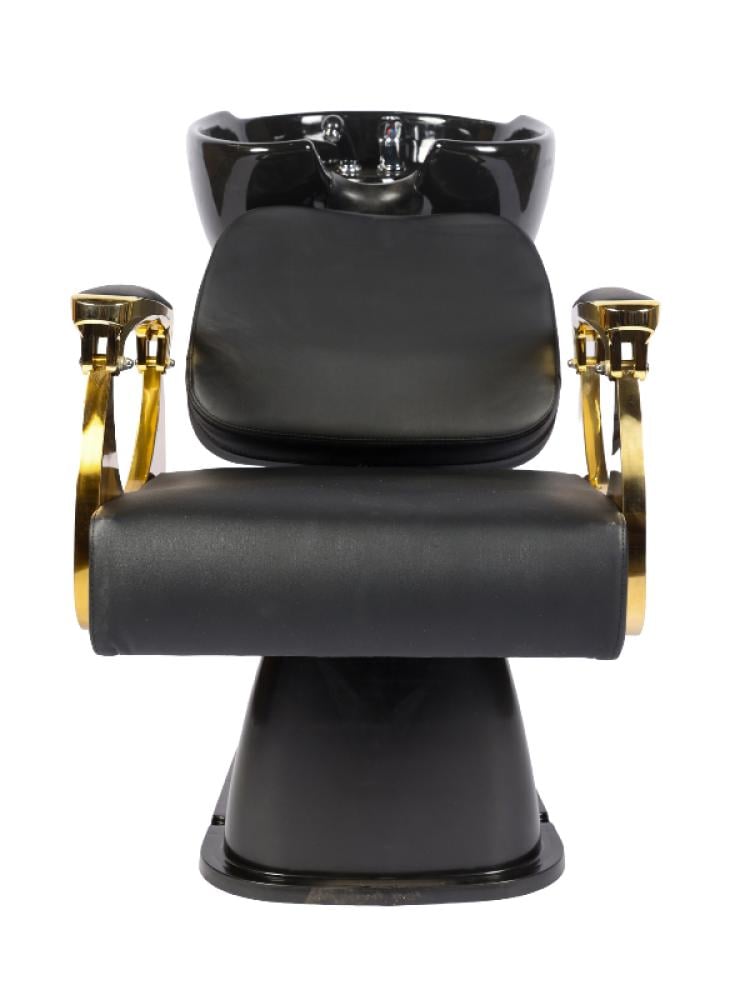 Salon System Gold Sided Hair Wash Chair Model B6631 | Black