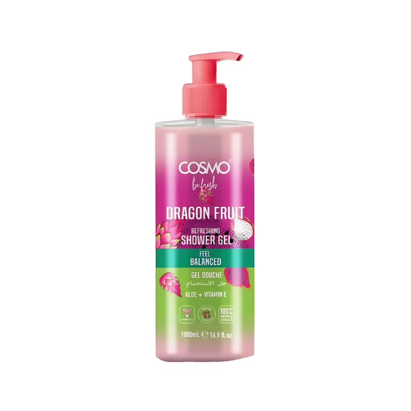 Cosmo Dragon Fruit Shower Foam Body Wash Moisturizing 1000ml